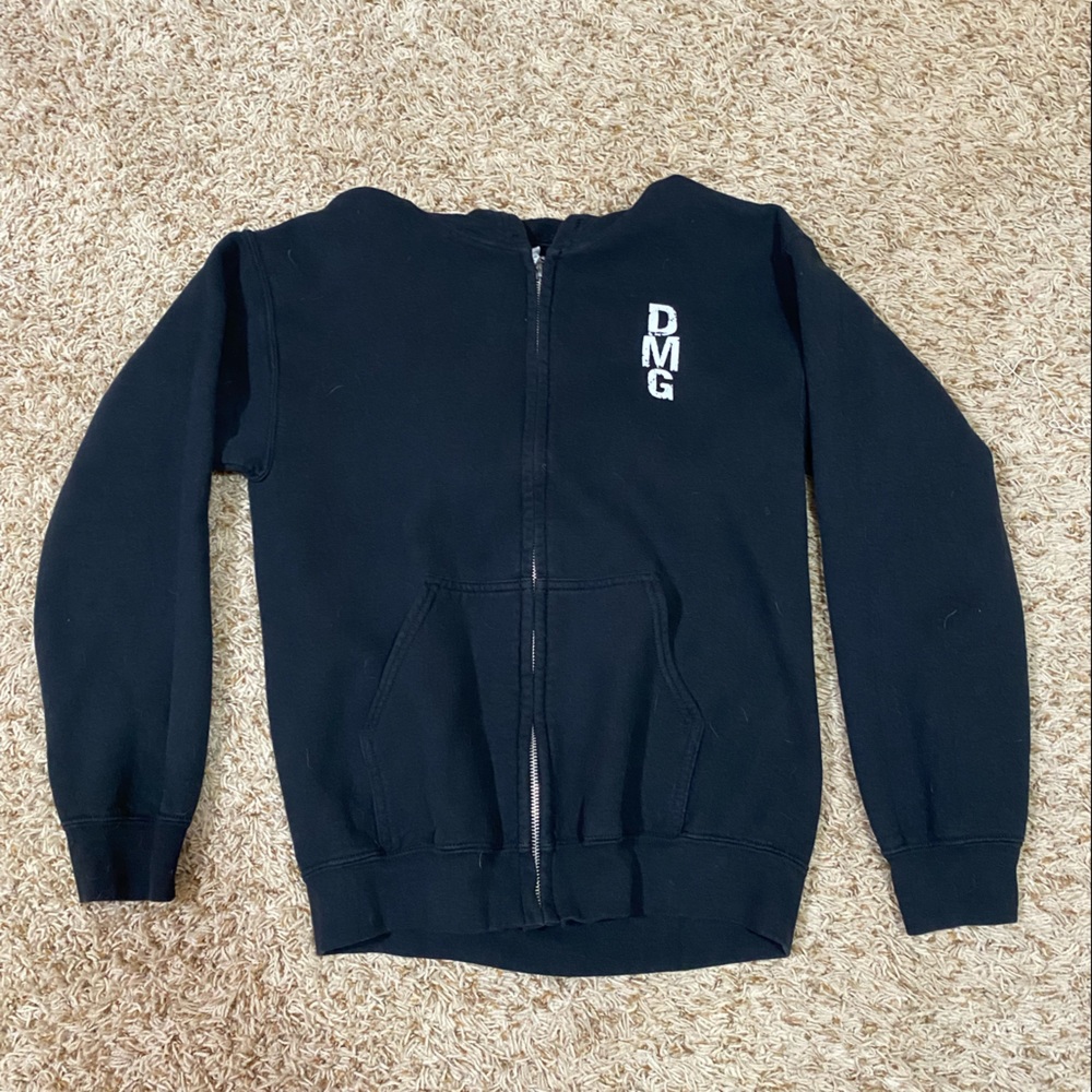 Dance moves and gymnastics black zip up hoodie